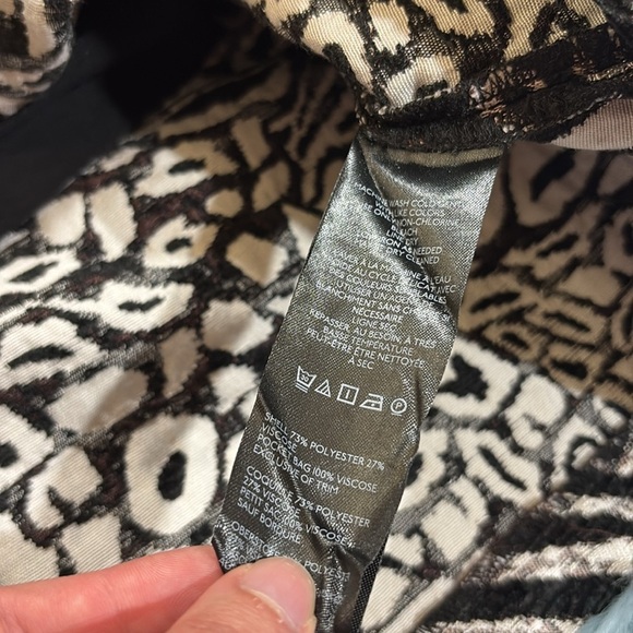 Anthropologie Maeve Low-Rise Belted Micro Mini Skirt Black & White Animal - Picture 10 of 10